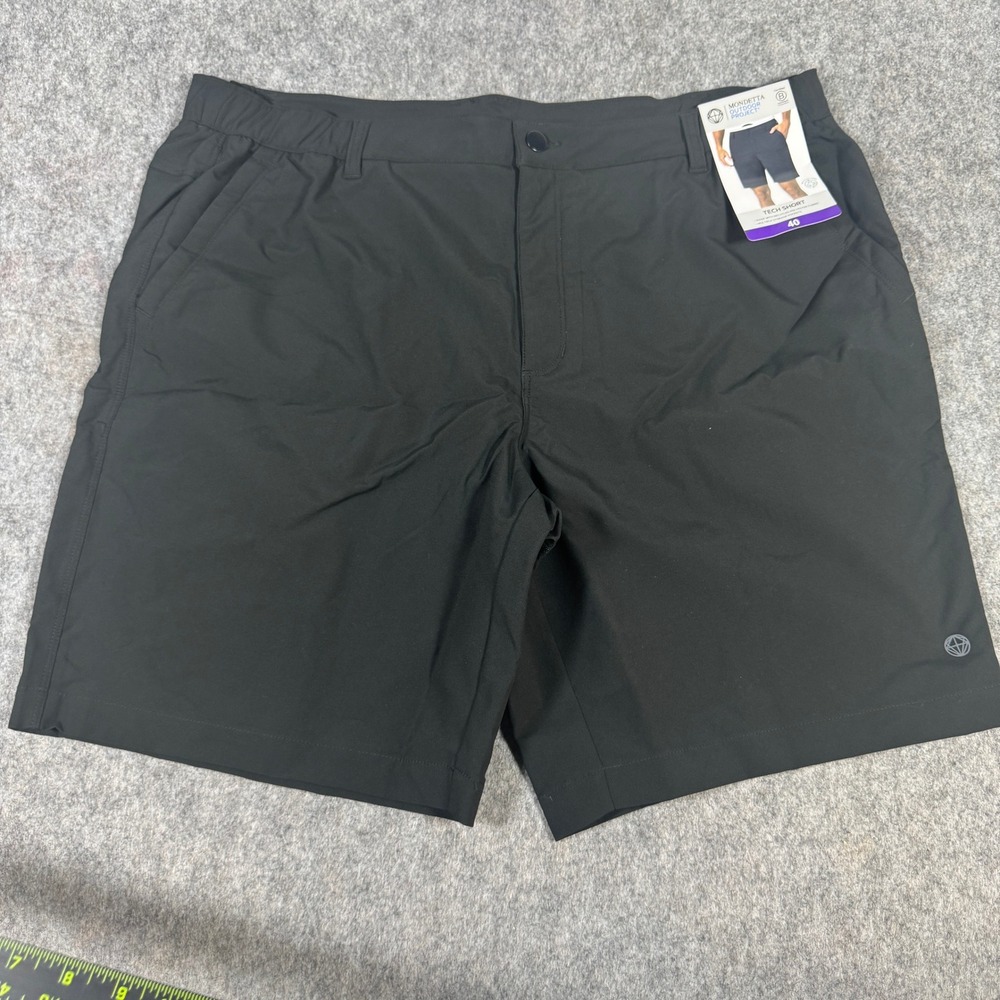 Mondetta Outdoor Project Mens Black Tech Shorts Size 40 Hiking Golf Activewear